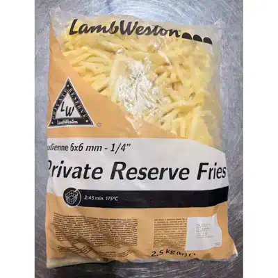 Khoai tây đông lạnh Lamb Weston Private Reserve 1/4" (6x6mm) 2,5kg