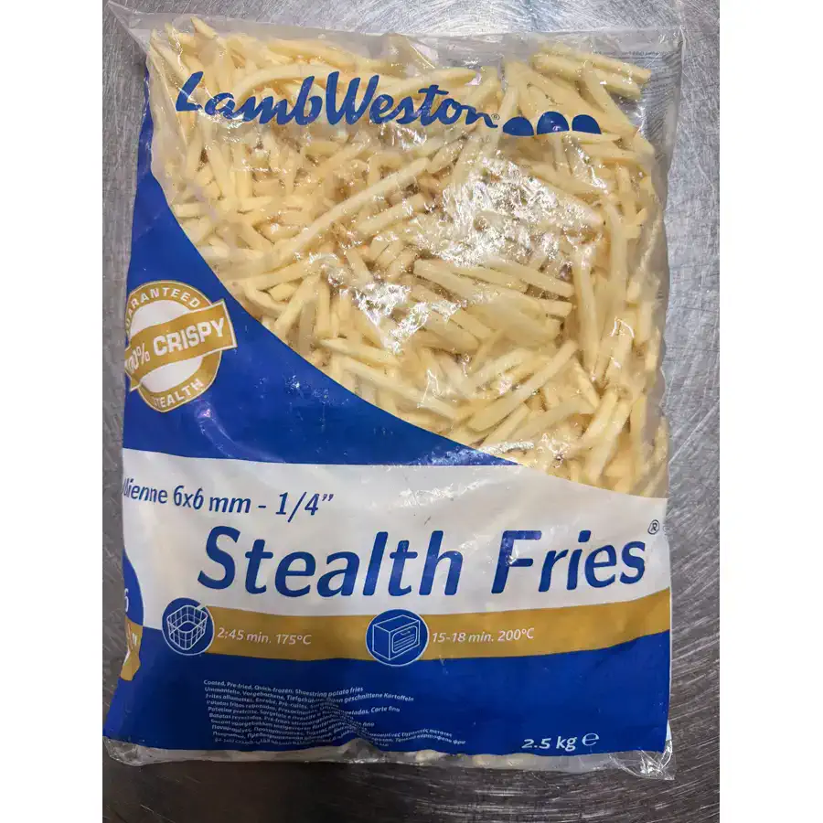 Gói khoai tây Lamb Weston Stealth Fries 6x6mm 1/4 inch 2,5kg